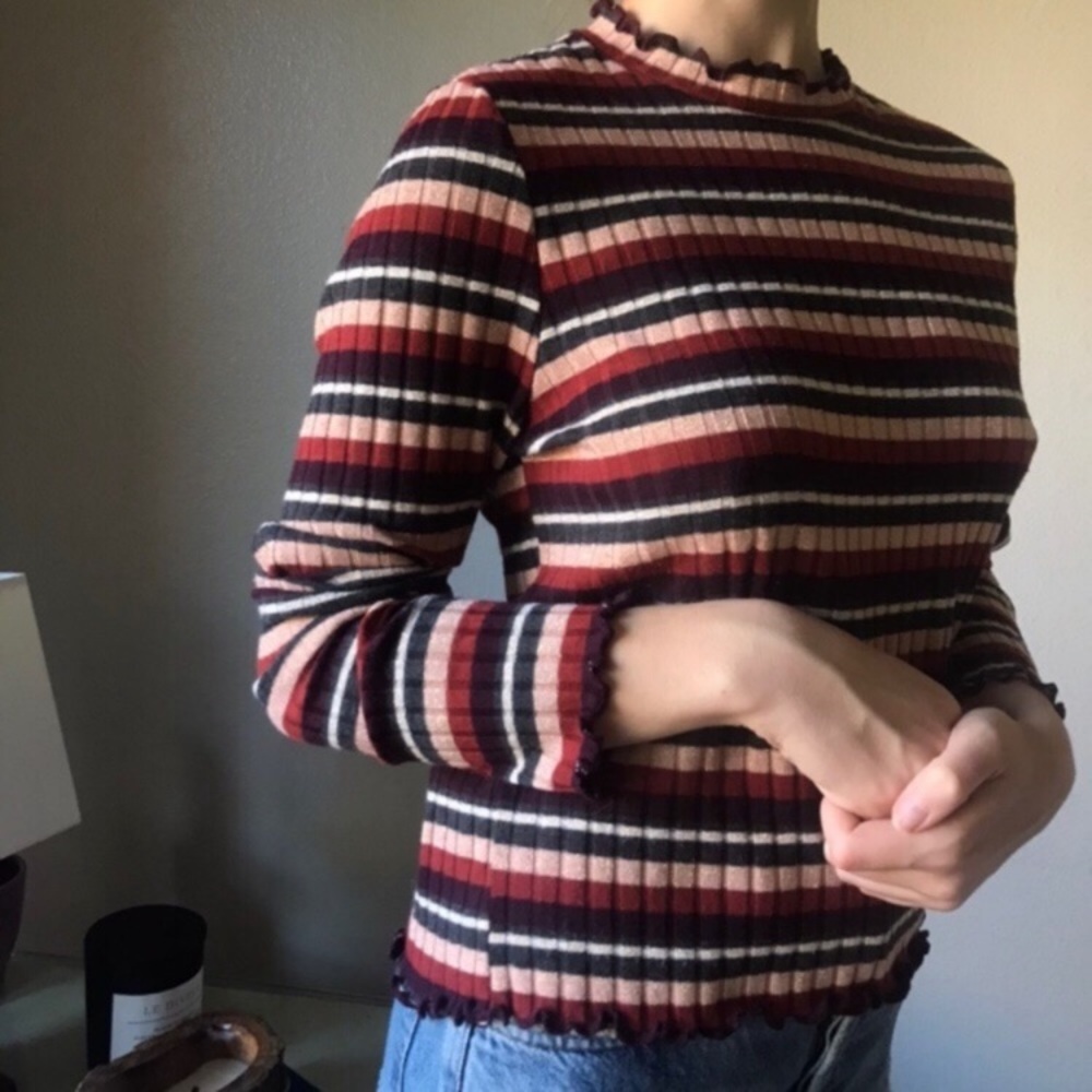 Stripe long sleeve top